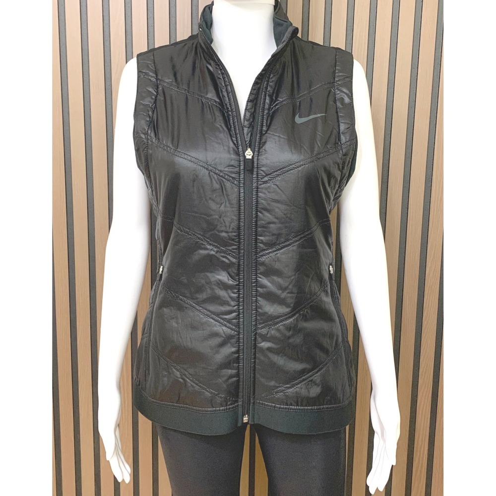 Nike Golf Women's Aeroloft Quilted Full Zip Vest Black Medium Performance Active
